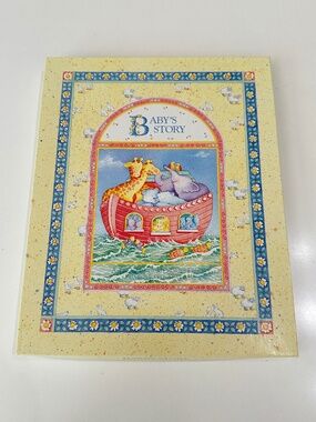 Vintage 90s 1996 C.R. Gibson Baby's Record Book Photo Book Noah's Ark New Unused